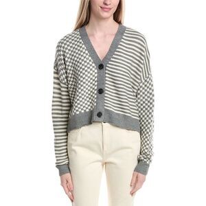 Labiz Womens  Wool-Blend Cardigan, Grey